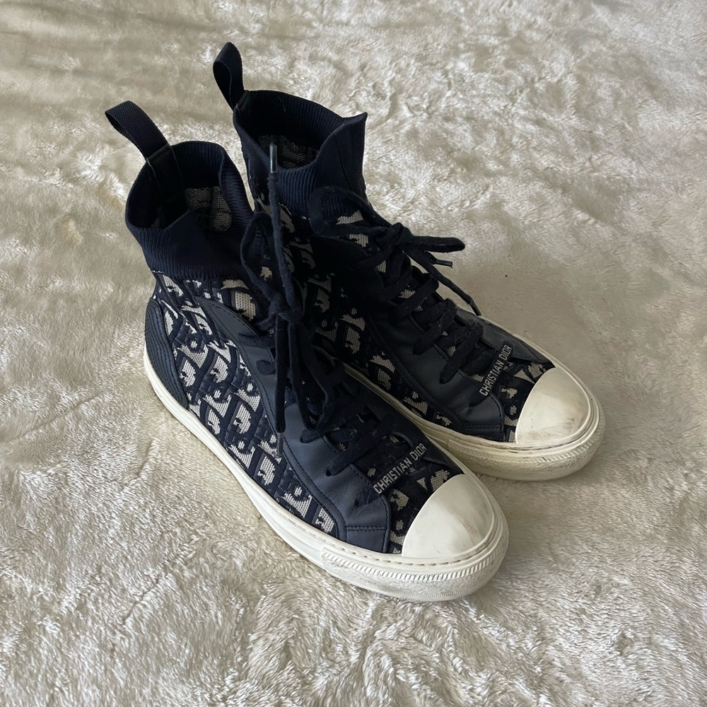 DIOR Walk’n’Dior high top sneaker Navy Blue